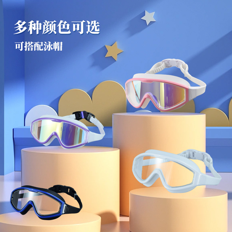 Set de Gafas y Gorro de Natación de Silicona Líquida y PC Impermeable Antiempañamiento para Natación