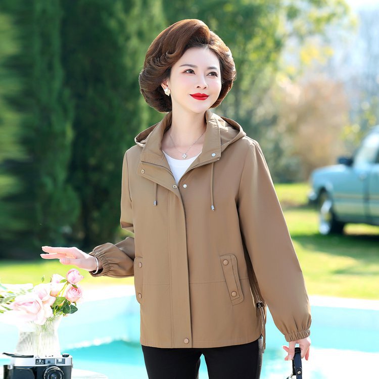 中老年女春装外套2025新款妈妈装短款高端洋气风衣中年女装上衣女|undefined