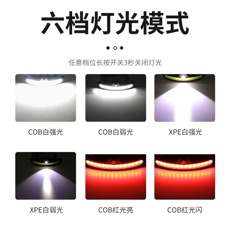 Transfronteriza nuevo COB Faro de carga USB faro reflector grande al aire libre multifuncional impermeable Faro de inducción