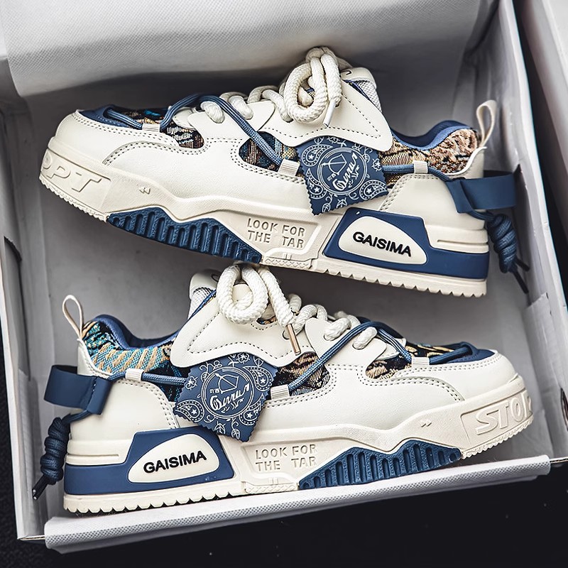 Zapatos de hombre de verano transfronterizos para jóvenes de moda coreana, deportes y ocio, zapatos antideslizantes de suela gruesa, tamaño extra grande 4748 todo fósforo