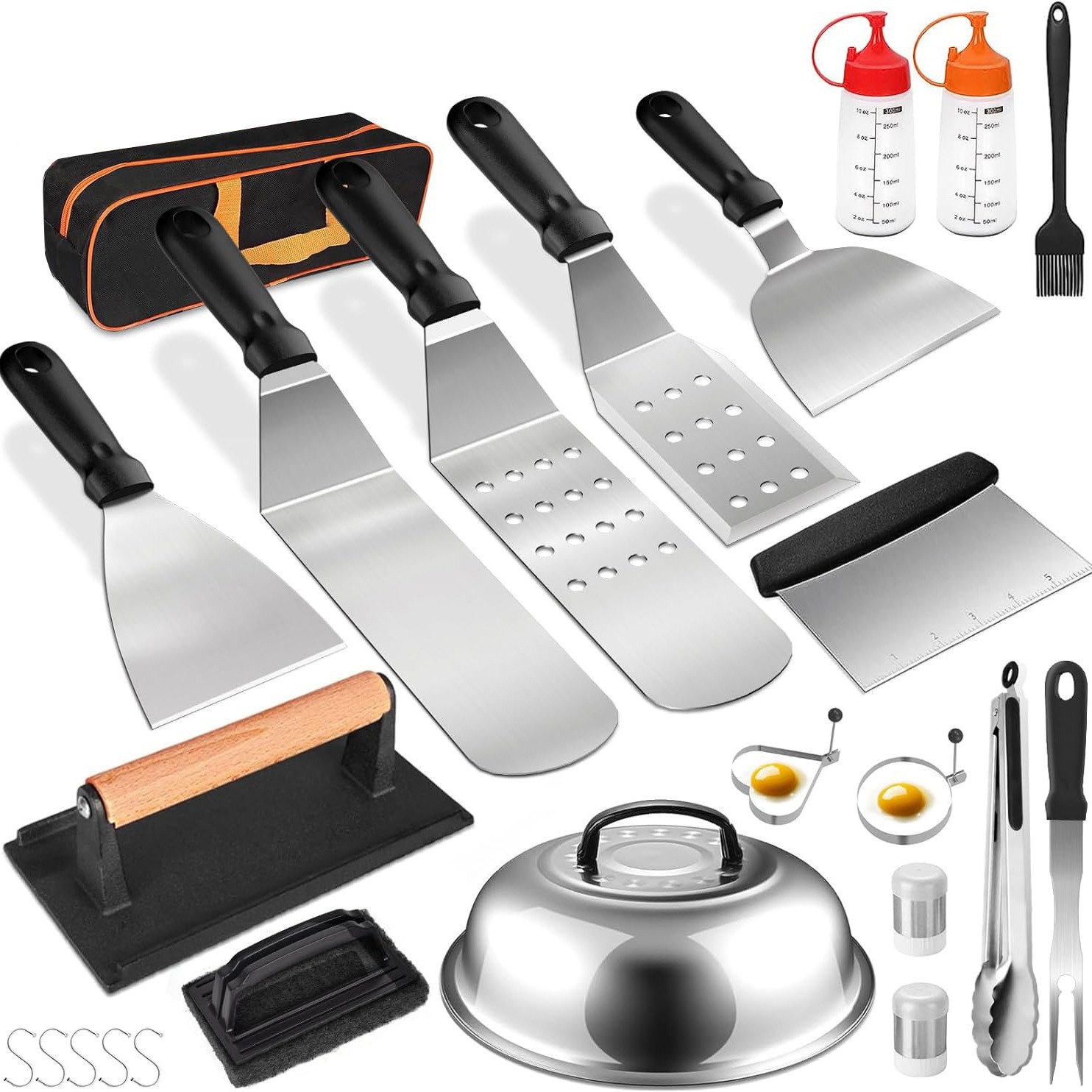 Transfronterizo Amazon spot set de herramientas de barbacoa al aire libre de acero inoxidable placa de parrilla set de herramientas de barbacoa