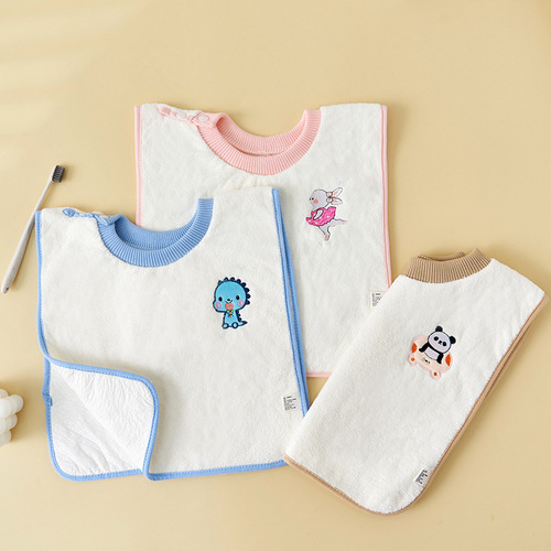 Children's washing towels, baby drool cloths, kindergarten face towels, waterproof aprons, baby bibs, wholesale