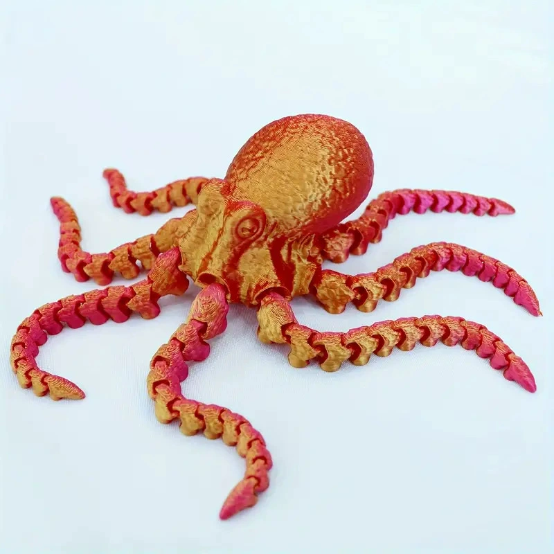 Печать, передвижной аквариум, украшения, минифигура, игрушка, 3D, осьминог