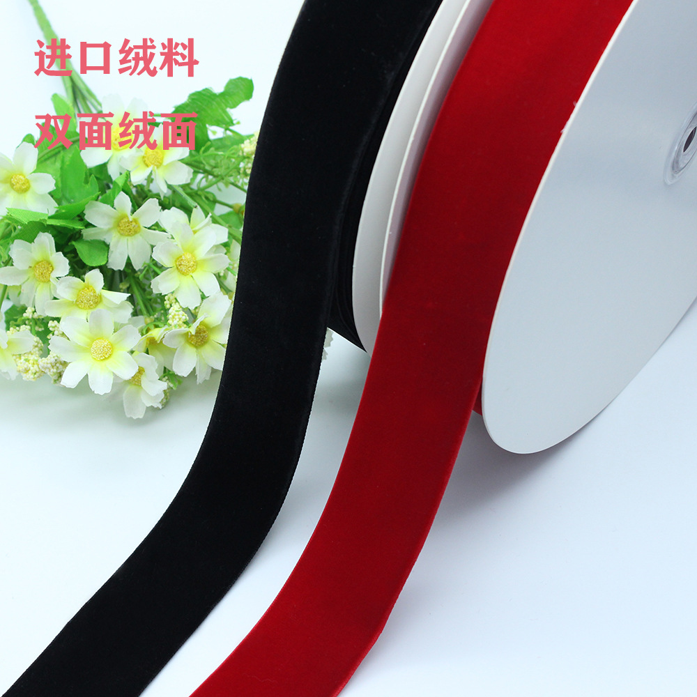 3.8 / 4cm cinta de terciopelo de doble cara empaque caja de regalo joyería pastel de flores cinta de arco