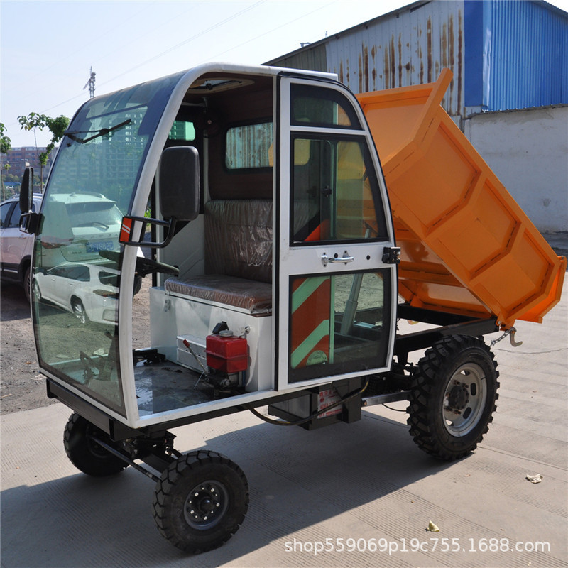 加工定制型全封闭式电动四轮矿用运输车 垒资供应电瓶四轮自卸车