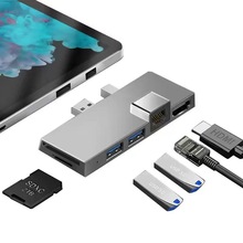 �m��surface pro4/5/6��չ�]���W��USB3.0 hub SD/TF HDMI4K rj45
