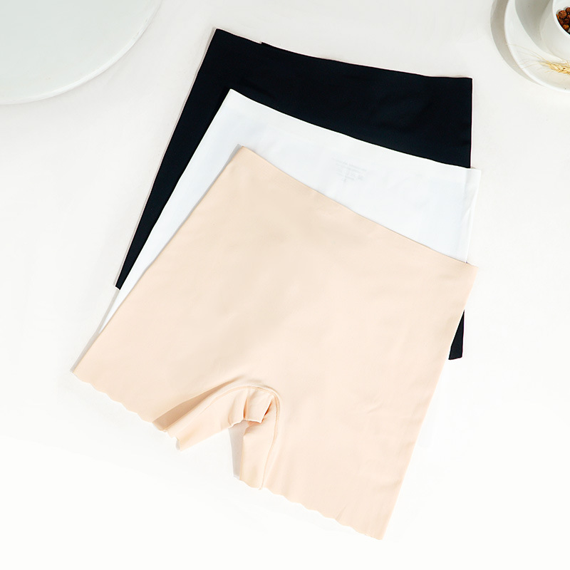 Comercio exterior respirable hielo damas pantalones de seguridad anti-luz y cubierta triangular sin marcas leggings de cintura alta para mujeres