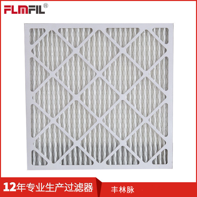 厂家促销白色滤料纸框折叠式空气过滤网初效中效过滤器耐腐蚀高效
