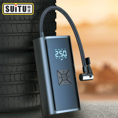 Car air pump handheld wireless digital display pump multi-function lighting warning light tire pump power bank