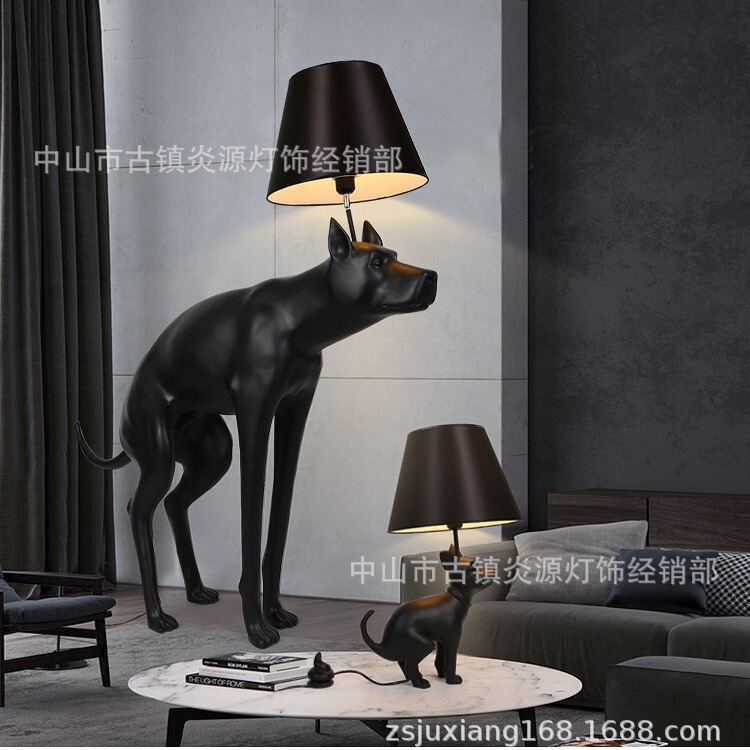 Cross-border modern minimalist living room floor lamp cute shit puppy restaurant children's room bedroom artistic personalized lamps