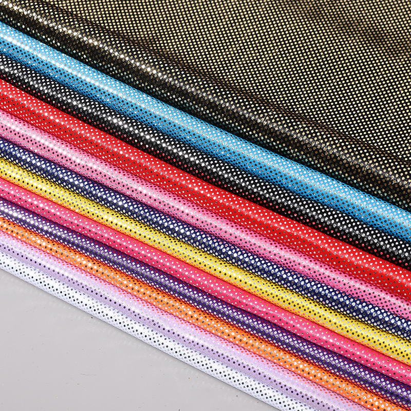 燙金布銀中點舞台表演服裝面料 玩具箱包工藝品面料燙金面料