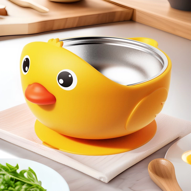 Силиконовая чаша мультяшная детская присоска миска прикорма миска может быть приготовлена против падения