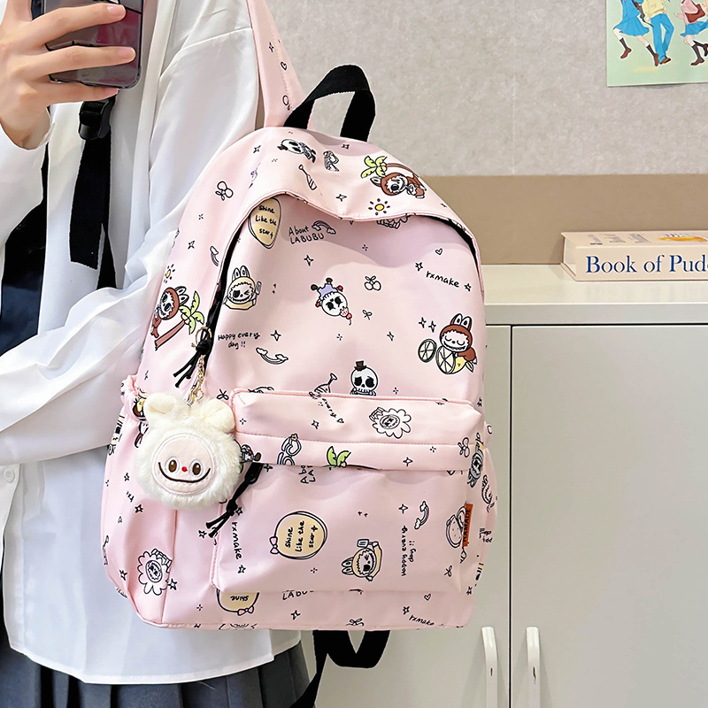 Ins chica japonesa linda mochila escolar de dibujos animados niña estudiante de secundaria estudiante universitario mochila de gran capacidad al por mayor