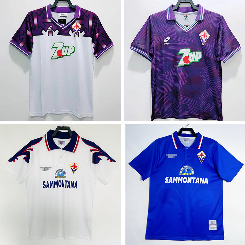 1998 Retro Jersey Baticosta 10 Baggio Long-Sleeved Shorts Football Uniform Fiorentina 1998 Retro Jersey Baticosta 10 Baggio Long-Sleeved Shorts Football Uniform Fiorentina