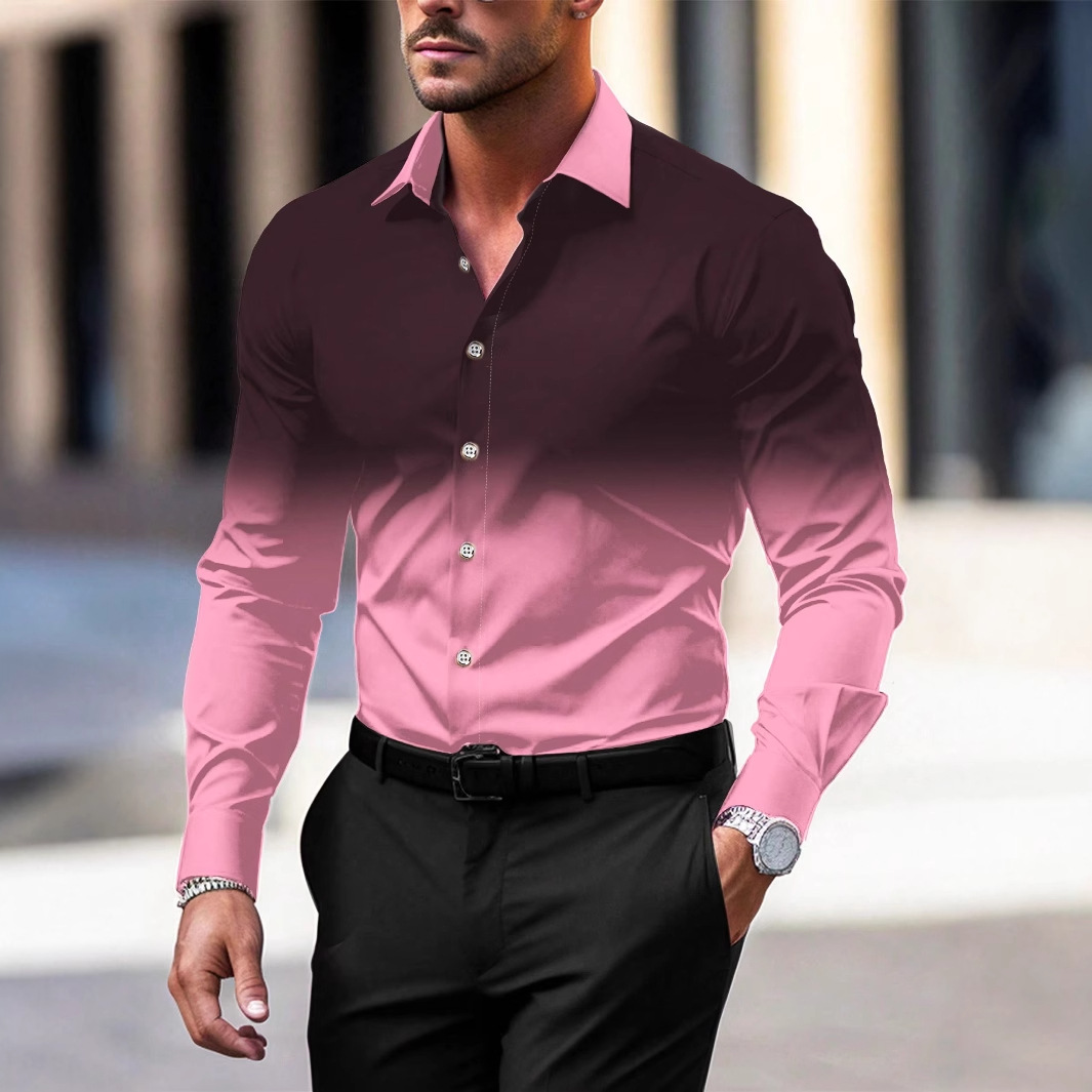 Camisa de manga larga de estilo cocido ligero, primavera y otoño ins, costura de hombre, diseño de contraste, versión coreana, top guapo MB12