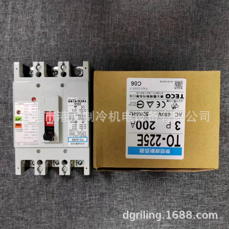东元电机TECO进口无熔丝断路器TO-225E 3P 150A  200A 175A