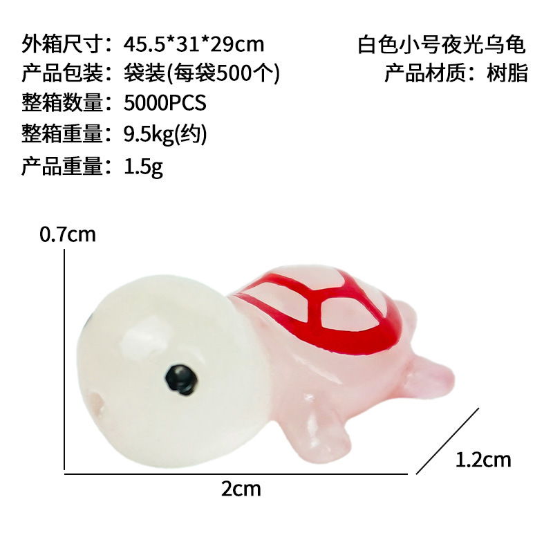 Decoración de tortuga luminosa, accesorios de bolsa ciega de micro paisaje, peceras de musgo, artesanías de resina de paisajismo, adornos de escritorio