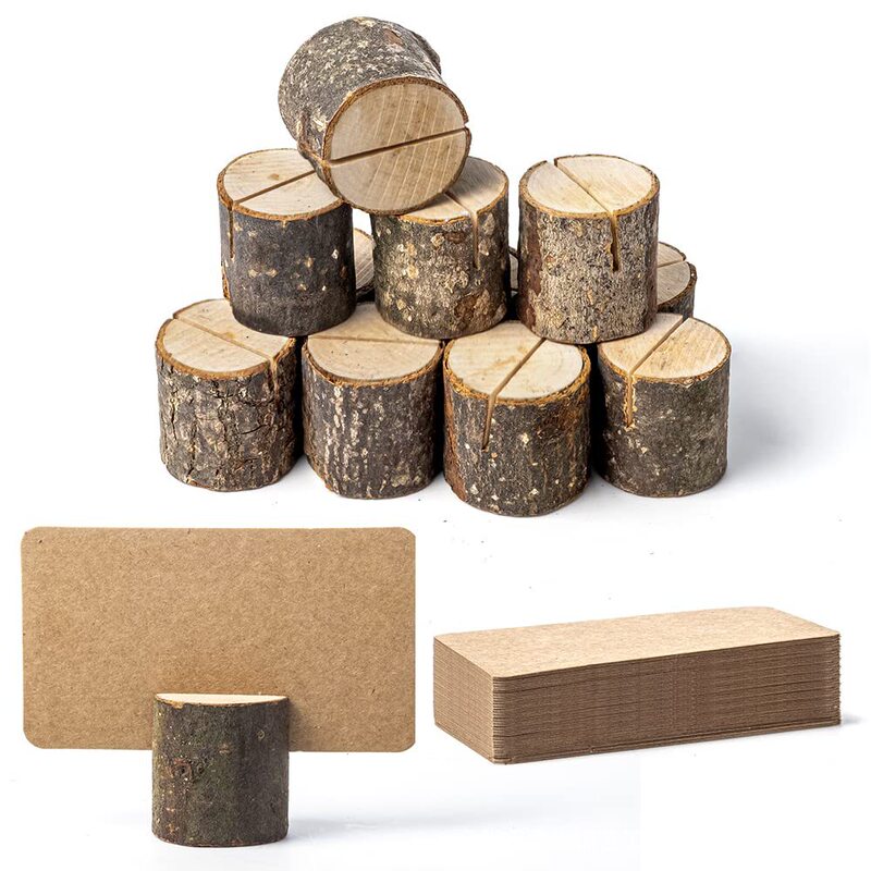 Natural Wood Stump with Bark and Grooves, Small Wooden Pile for Wedding Seat Markers, Tabletop Decoration, Wooden Base, Solid Wood Tree Stump