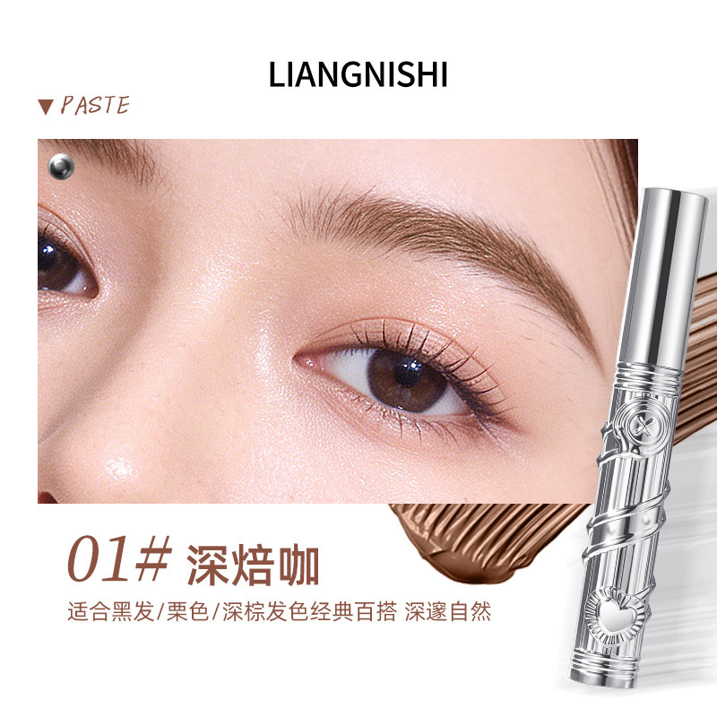 Hermosa belleza de maquillaje de cejas de color plástico fijo, esbozo de cejas salvajes naturales, maquillaje de cejas no es fácil de desmayar, nuevo color de cejas image 6