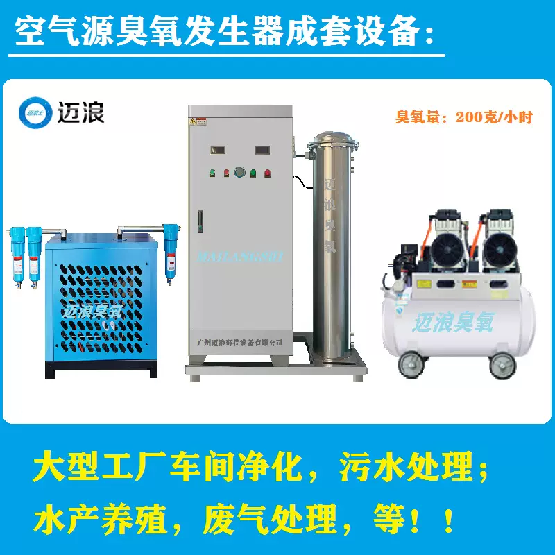 迈浪臭氧消毒机食品制药净化消毒水产养殖泳池水处理臭氧发生器