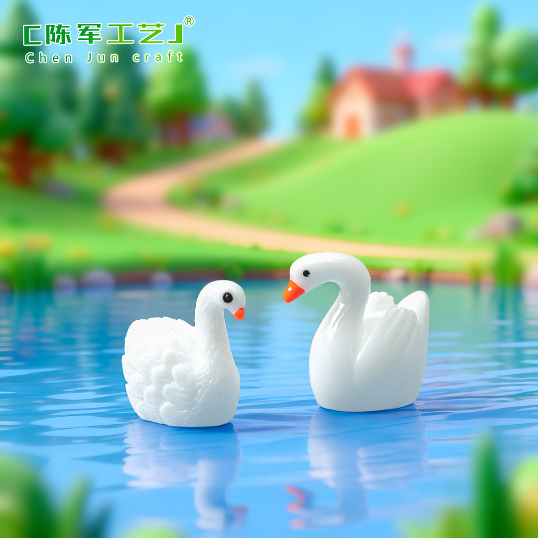 백조 수지 장식품 마이크로 풍경 장식품 다육 질 장식품 Zakka 창조적 인 선물 장식품 커플 백조