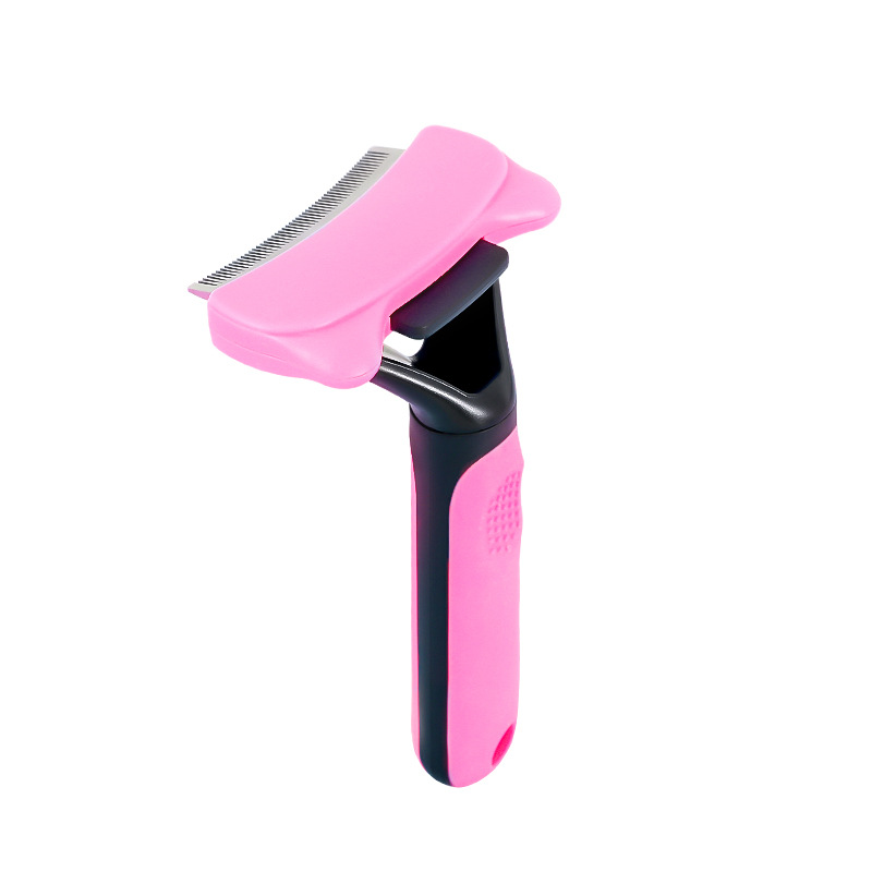 Mascota auto-limpieza peine perro cepillo de depilación gato pelo limpieza peine removedor de pelo suministros para mascotas al por mayor