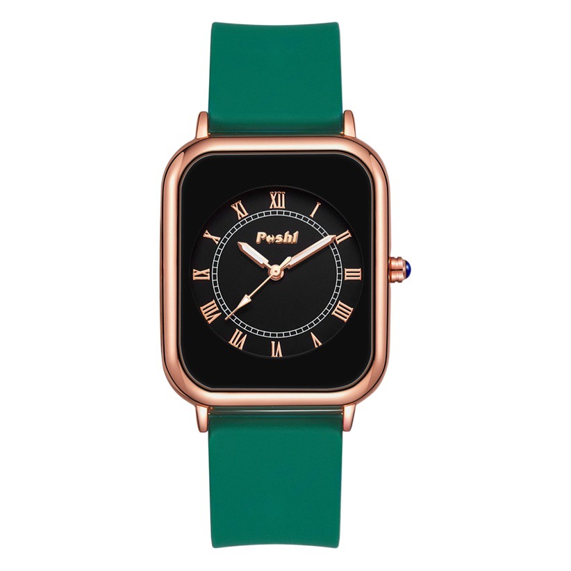 POSHI moda de todos los partidos de los hombres y las mujeres reloj de cuarzo fábrica al por mayor de moda creativa de silicona luminoso pequeño reloj cuadrado