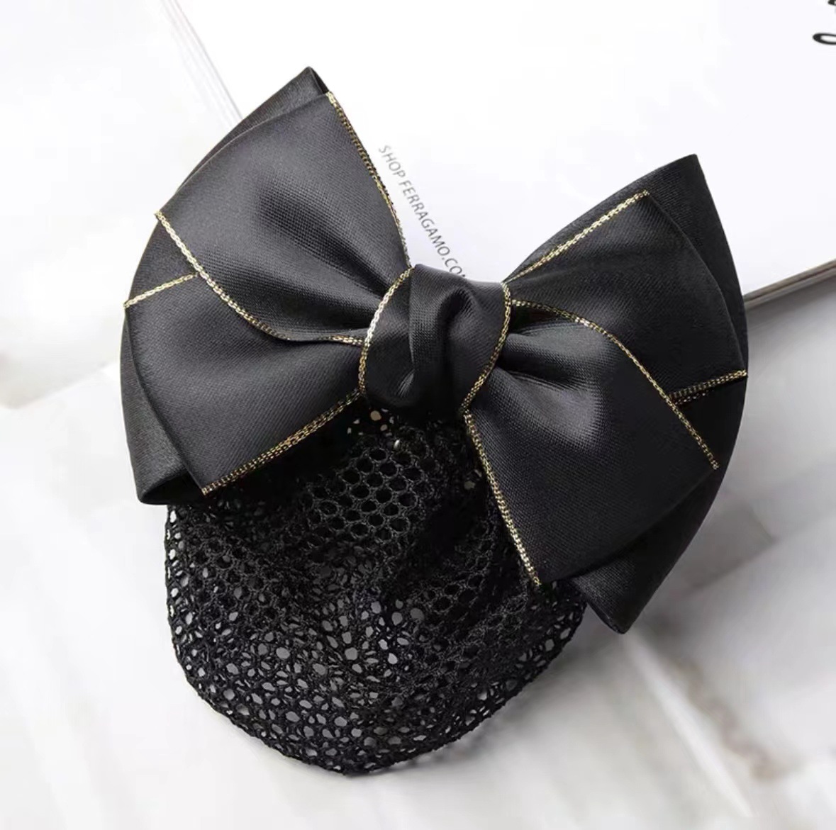 골드 엣지 블랙 파인 메쉬-블랙