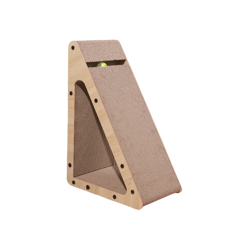 Rascador para Gatos Triangular Grande de Cartón Corrugado Resistente a los Arañazos, Juguete para Gatos Antiarañazos para Sofá
