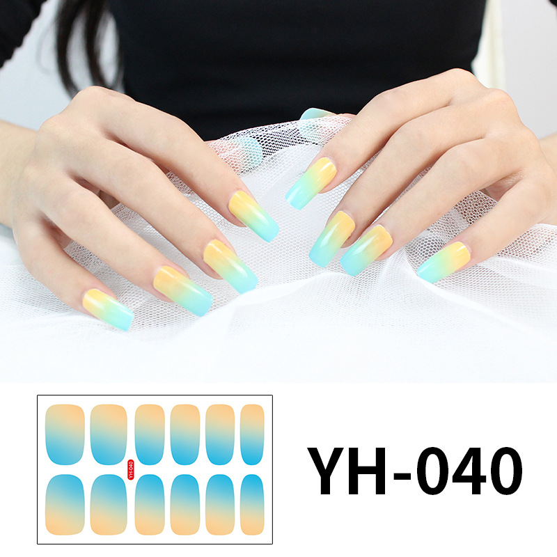 Nueva etiqueta engomada del clavo impermeable puesto de suministro venta caliente moda etiqueta engomada del clavo pequeño fresco completo etiqueta engomada del esmalte de uñas