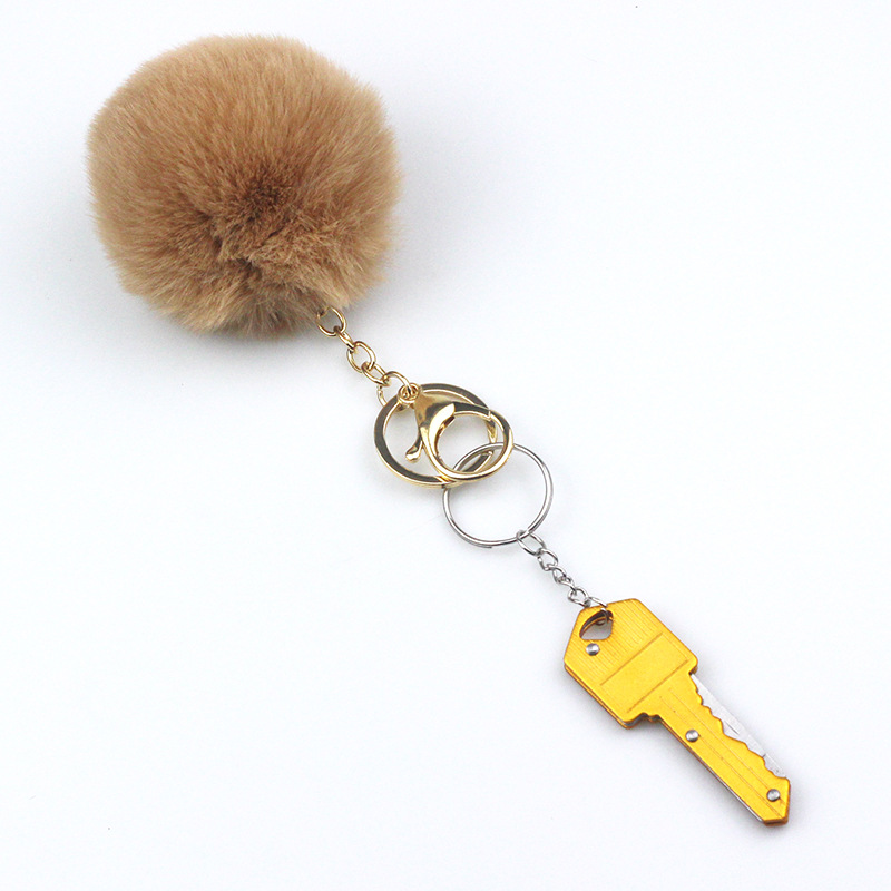 Fashion Key Metal Pom Poms Bag Pendant 1 Piece display picture 4