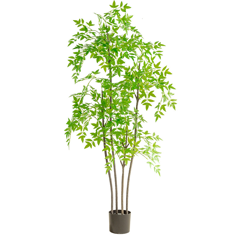 Nuevo artificial nantianzhu decoración del hogar falso verde planta sala de estar maceta decoración verde planta nantianzhu piso bonsai