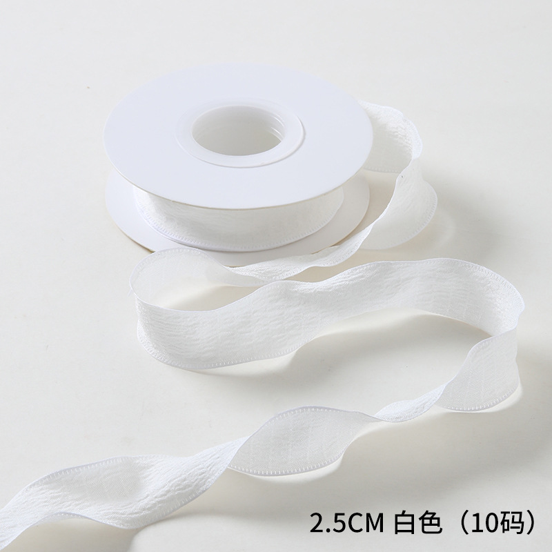 Cinta plisada al por mayor material de embalaje floral Macaron diybag embalaje de flores cinta de embalaje de flores de 4cm cinta de embalaje de flores