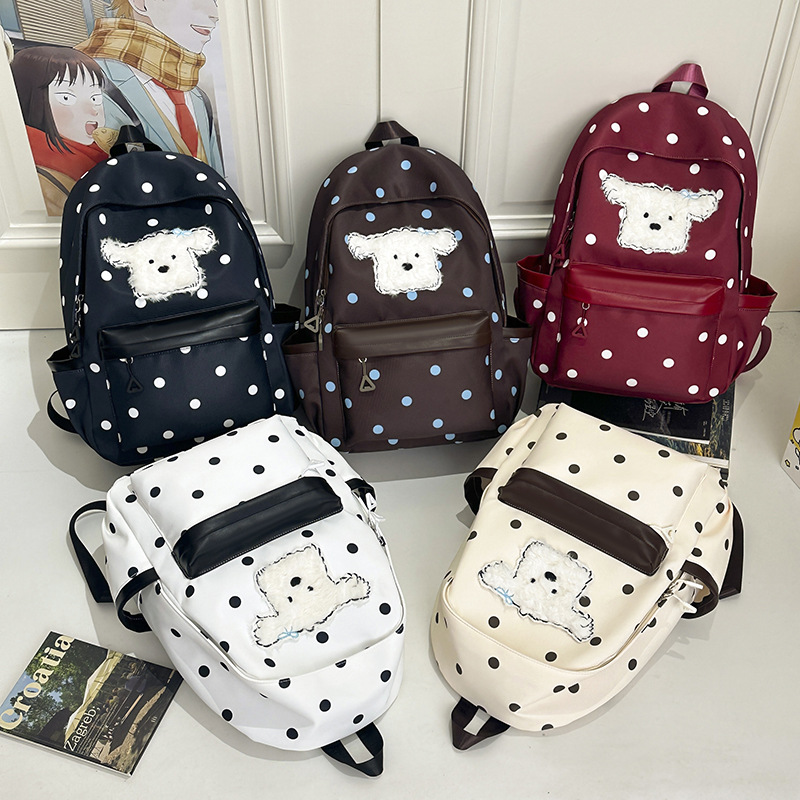 Mochila de alto valor facial para niños y niñas encantadora impresión de gran capacidad mochila de niños de dibujos animados perros mochila de niños