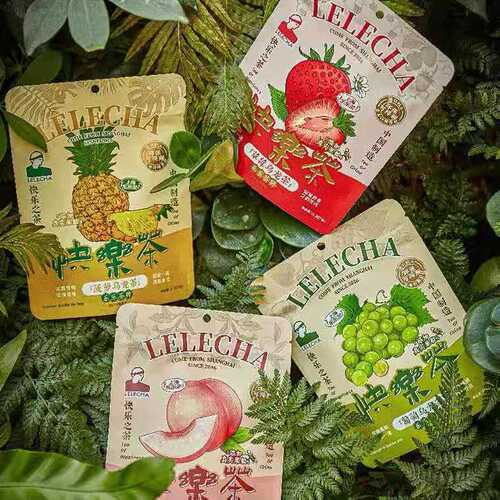 LELECHA Lèlèchá Brand Happy Tea Bags 7 Small Packs 21g Peach Oolong Fruit Tea Bags Shanghai Gift with Care