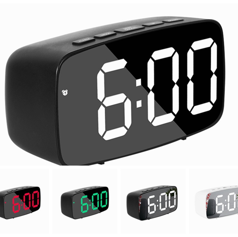 LED güzgülü rəqəmsal masaüstü saat, səssiz alarm