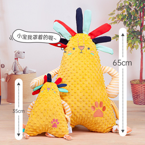 [Upgraded and enlarged version] Sleeping Baby Soothing Cloth Doll Baby Doll Sleeping Hand Puppet Doll Plush Toy