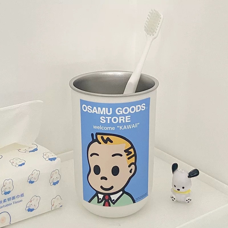Jiaofen かわいいマウスウォッシュカップ 304 ステンレス鋼家庭用歯ブラシカップカップル高価値寮ウォッシュカップイン|undefined