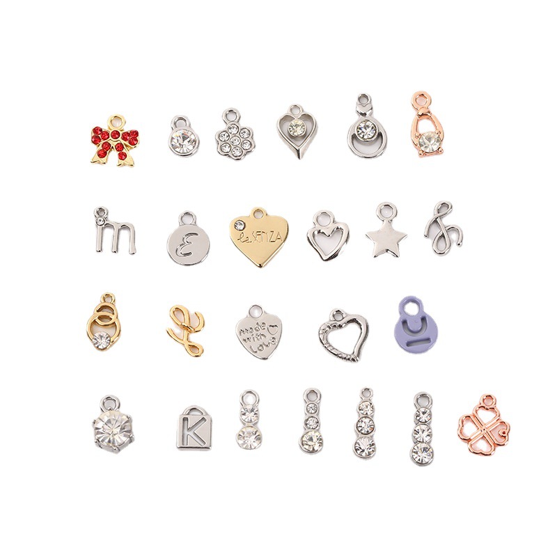 Metal bra heart shaped, pendant with letters, diamond accessory, underwear, wholesale