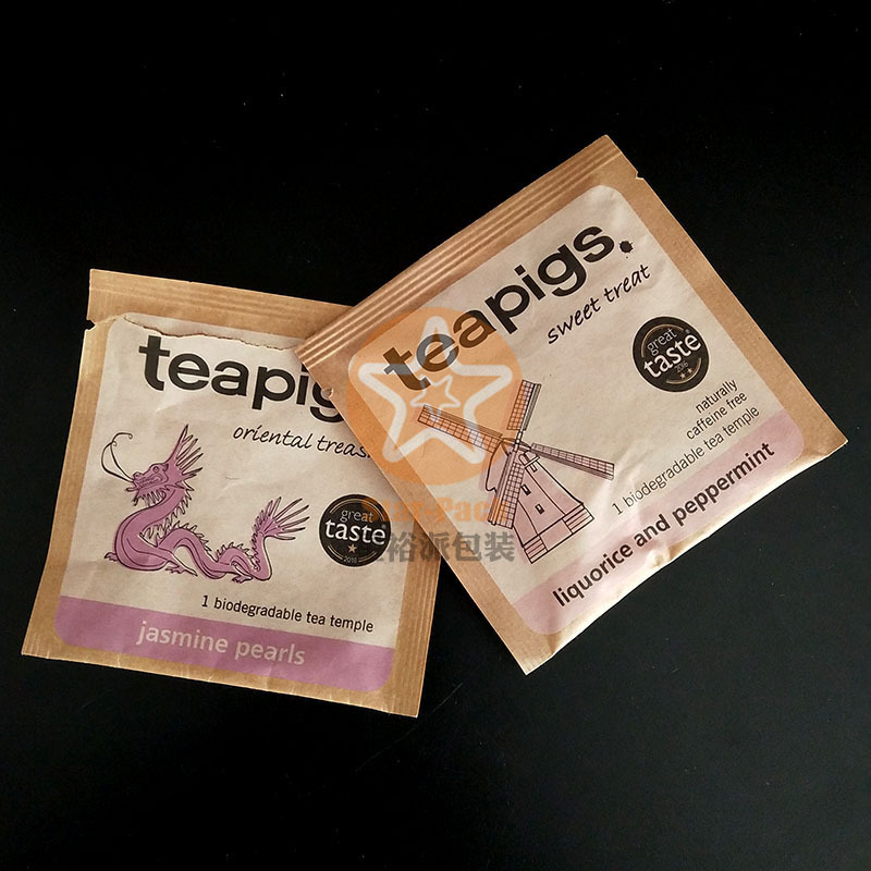 可降解牛皮纸茶叶袋防潮三角茶泡袋定制