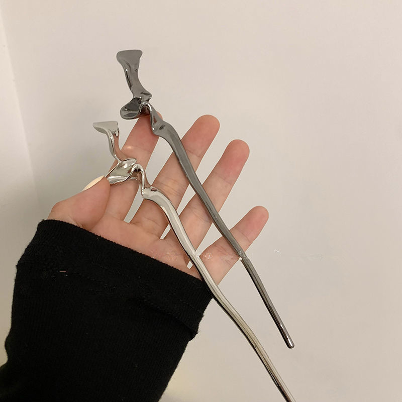 Horquilla de metal moderno simple de alto grado hembra verano updo horquilla estilo antiguo cheongsam horquilla tocado accesorios diarios para el cabello