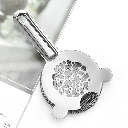 304 stainless steel love-shaped irregular filter cocktail ice separator ice mesh filter ice bartending tool