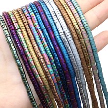 黑胆石隔片散珠diy串珠配件隔珠垫片黑胆石彩色圆管车轮珠批发