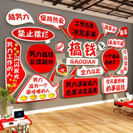 搞钱墙贴电商办公室氛围布置面装饰公司企业文化会议销售励志标语
