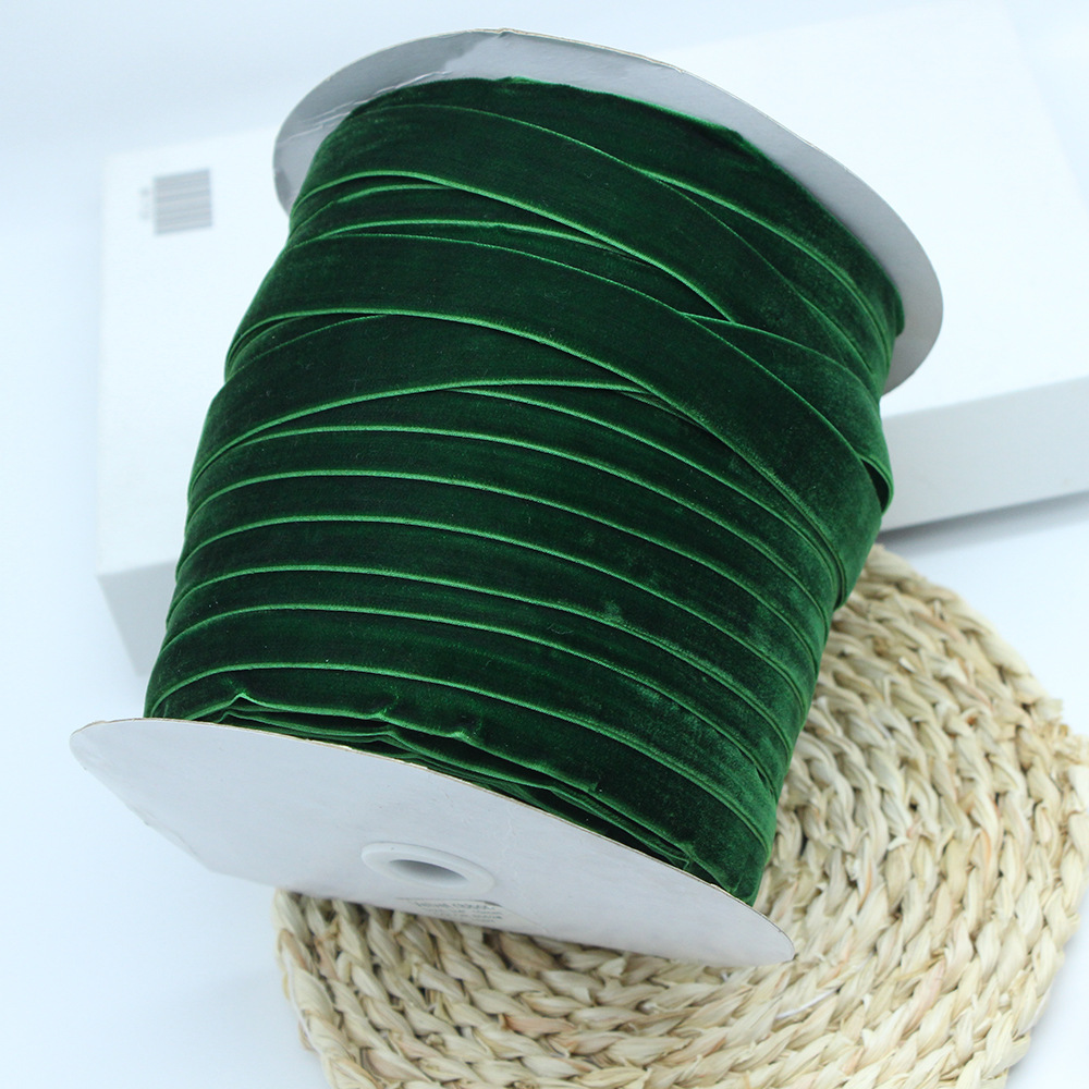 2cm unilateral banda de flocado ropa hecha a mano DIY accesorios, regalo de pastel embalaje de seda de terciopelo