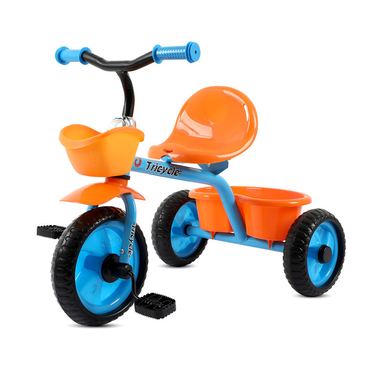 儿童三轮车3-6岁小孩脚踏三轮前后带筐男女童车自行车批发工厂|ru