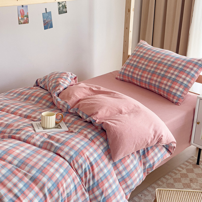 Tejido y lavado con agua Xinjiang algodón estudiantes tres piezas colchón sin aire impreso algodón dormitorio estudiantes piezas necesarias