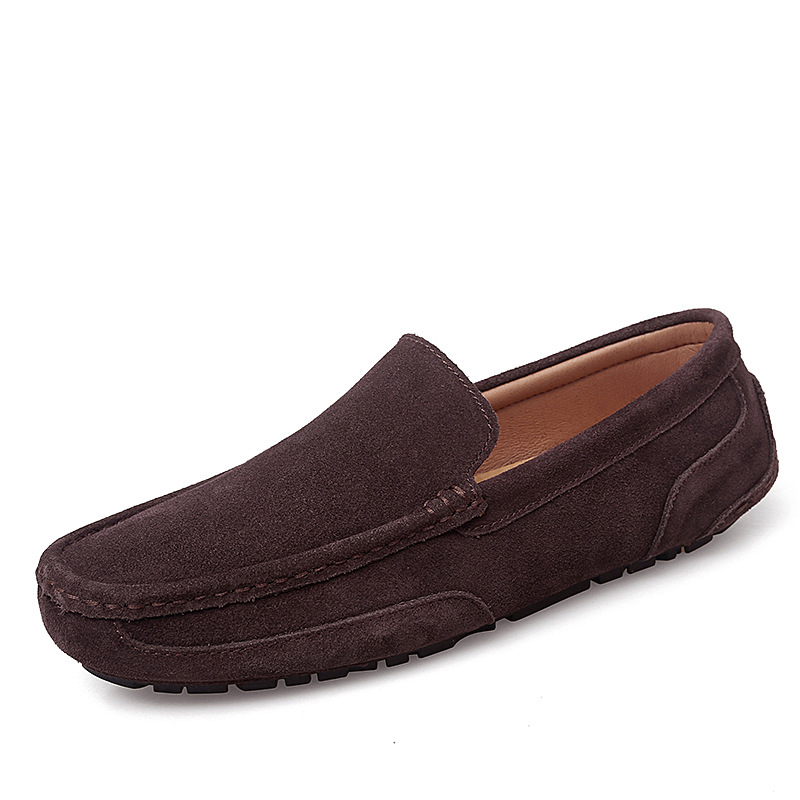 Transfronterizo más el tamaño de los zapatos de los hombres de moda casual forrado de lana caliente Otoño e Invierno ligero perezoso slip-on zapatos de conducción