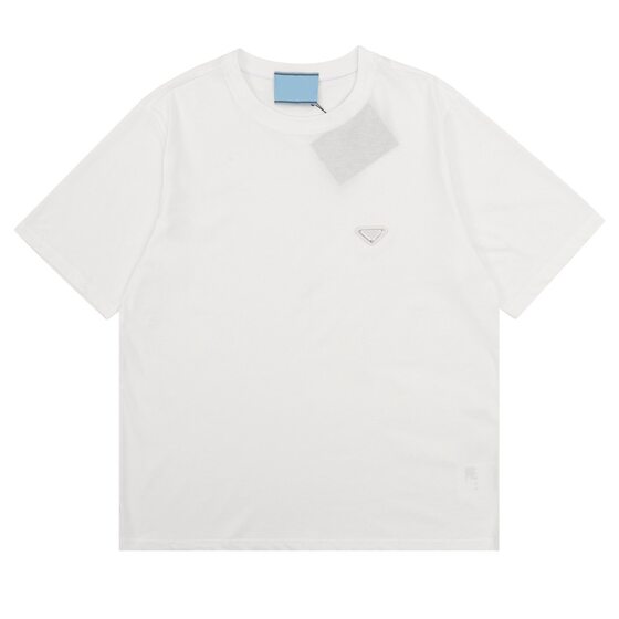 Correct Version P Home 24SS New Iron LOGO LOGO Men's and Women's Versatile LoOSe Os Version Short Sleeves