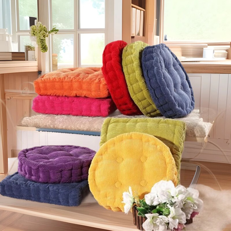 Cushion Seat for Office, Long Sitting, Meditation, Height-Increasing Round Cushion, Office Chair, Thickened Futon Fabric Cushion Cushion Seat for Office, Long Sitting, Meditation, Height-Increasing Round Cushion, Office Chair, Thickened Futon Fabric Cushion